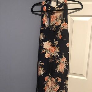 Joie silk tank dress with floral print